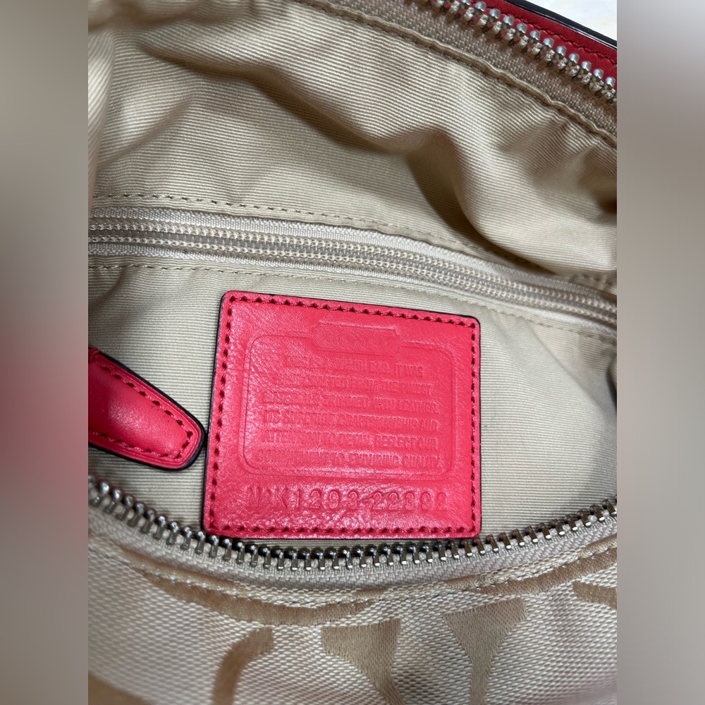 Coach Legacy Signature Courtney Khaki Corral Adjustable Shoulder Bag - Picture 8 of 11